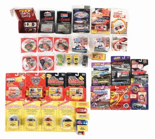 LOT OF 36: VARIOUS ACTION & RACING TOY CAR MODELS