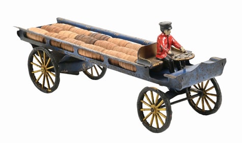 PRESSED STEEL WILKINS CLOCKWORK BARREL TRUCK