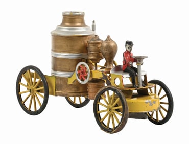 PRESSED STEEL WILKINS CLOCKWORK FIRE PUMPER TRUCK