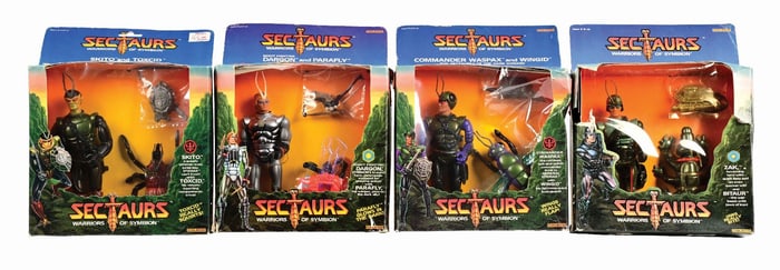 LOT OF 4: 1980S COLECO SECTAURS WARRIORS OF SYMBION