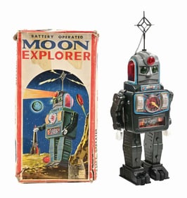 BATTERY-OPERATED ALPS MOON EXPLORER ROBOT IN ORIGINAL BOX