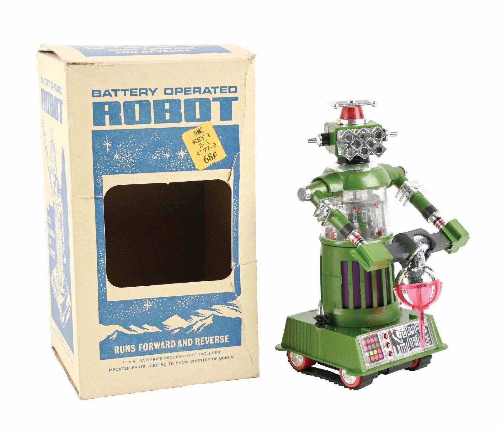 SCARCE KRESGE STORE BATTERY-OPERATED ZOGG ROBOT IN ORIGINAL BOX (1 of 3)