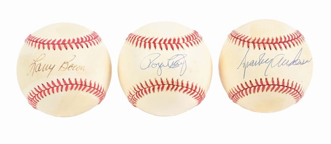 LOT OF 3: AUTOGRAPHED BASEBALLS