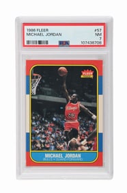 1986 FLEER MICHAEL JORDAN CARD PSA NM 7