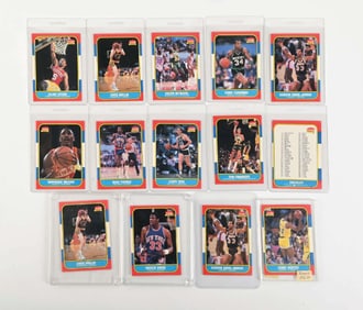 LOT OF 14: FLEER BASKETBALL CARDS