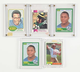 LOT OF 5: FOOTBALL CARD IN CASES