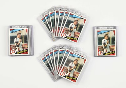 LARGE LOT OF UNGRADED JOHN ELWAY ROOKIE CARDS