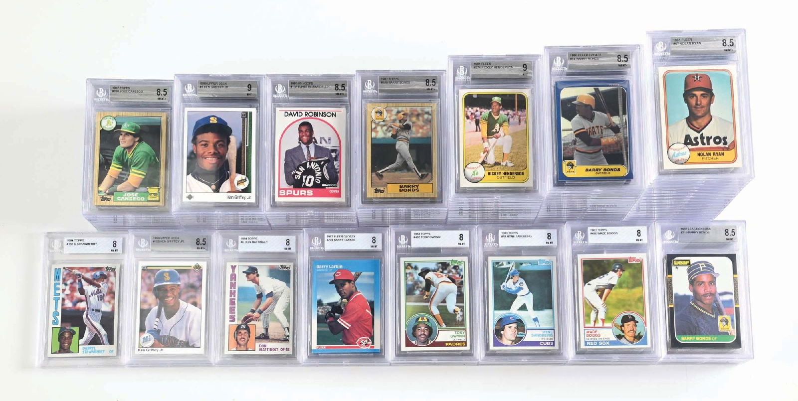 LARGE LOT OF GRADED SPORTS CARDS (1 of 1)