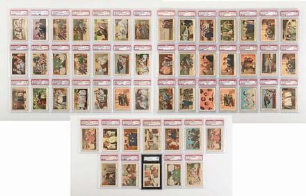 LOT OF 54: GRADED 3 STOOGES TRADING CARDS