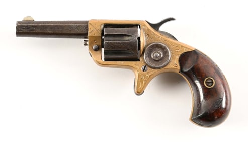 (A) ENGRAVED SECOND MODEL COLT NEW LINE SINGLE ACTION REVOLVER.