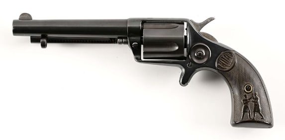 (A) COLT NEW HOUSE SINGLE ACTION REVOLVER WITH DESIRABLE "COP & THUG" GRIPS