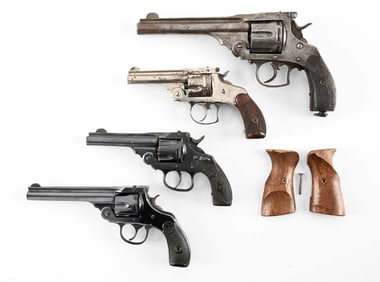 (A) LOT OF 4: TIP UP REVOLVERS.