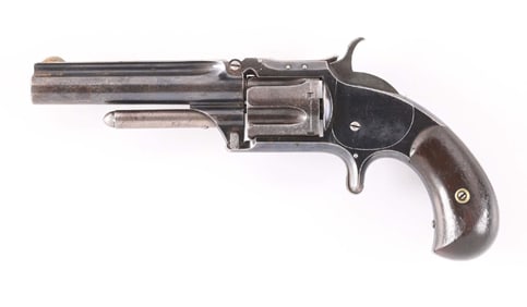 (A) SMITH & WESSON MODEL 1 - 1/2 SECOND ISSE TIP UP SINGLE ACTION REVOLVER.