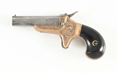 (A) UNKNOWN ENGRAVED .22 RF DERRINGER.