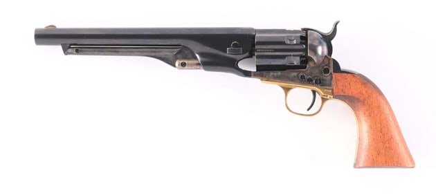 (A) 2ND GENERATION COLT 1860 FLUTED ARMY PERCUSSION REVOLVER WITH BOX