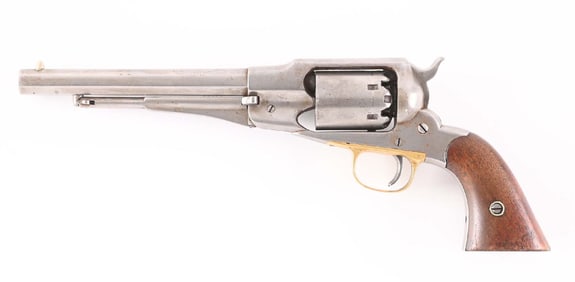(A) REMINGTON NEW MODEL NAVY SINGLE ACTION PERCUSSION REVOLVER.