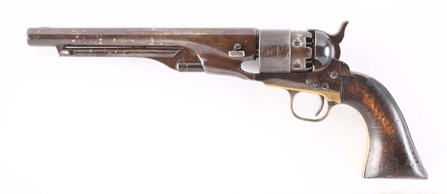 (A) FIRST YEAR COLT MILITARY ISSUE 1860 ARMY SINGLE ACTION PERCUSSION REVOLVER.