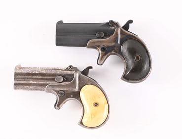 (C) LOT OF 2: REMINGTON RIMFIRE DERRINGERS.