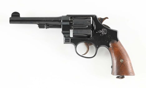 (C) HIGH CONDITION SMITH & WESSON US MODEL 1917 DOUBLE ACTION .45 REVOLVER.