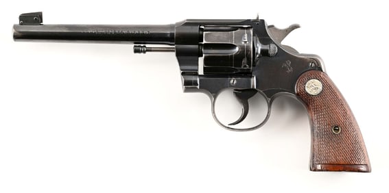 (C) COLT OFFICERS MODEL TARGET .22 DOUBLE ACTION REVOLVER.