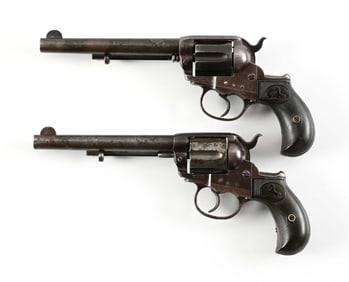 (C) LOT OF 2: COLT 1877 THUNDERER AND LIGHTNING DOUBLE ACTION REVOLVERS