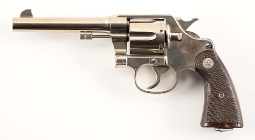 (C) COLT NEW SERVICE .45 COLT DOUBLE ACTION REVOLVER.
