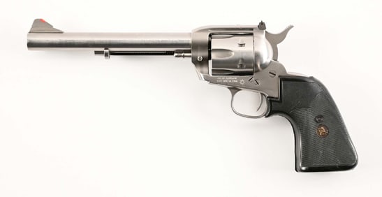 (C) INTERARMS VIRGINA DRAGOON STAINLESS SINGLE ACTION REVOLVER.