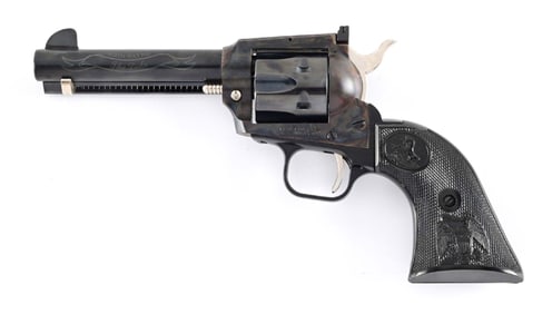 (M) JOHN WAYNE COMMEMORATIVE COLT NEW FRONTIER SCOUT SINGLE ACTION REVOLVER WITH CASE.