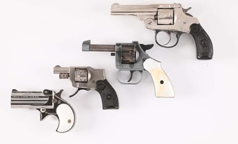 (C) LOT OF 3 REVOLVERS AND 1 DERRINGER.
