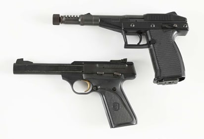 (M) LOT OF 2: GRENDEL P-30 AND BROWNING BUCK MARK SEMI-AUTOMATIC PISTOLS.