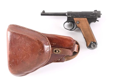 (C) NAGOYA MANUFACTURED TYPE 14 PISTOL WITH HOLSTER.
