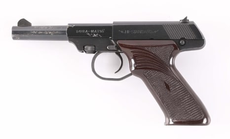 (C) HI-STANDARD DURA-MATIC MODEL 101 SEMI-AUTOMATIC TARGET PISTOL.