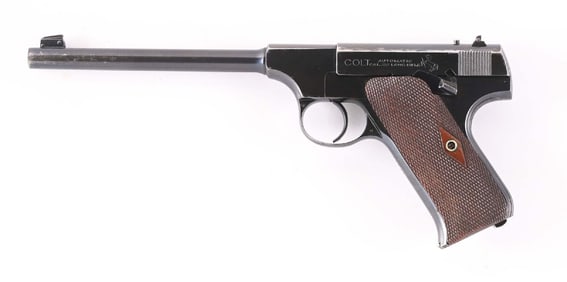 (C) COLT PRE WOODSMAN SEMI-AUTOMATIC TARGET PISTOL.