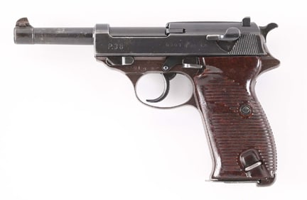 (C) WALTHER P38 SEMI-AUTOMATIC PISTOL.