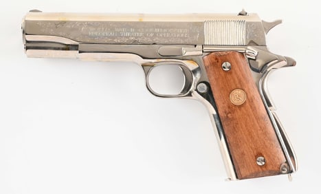 (M) EUROPEAN-AFRICAN MIDDLE EAST THEATER COMMEMORATIVE COLT 1911 SEMI-AUTOMATIC PISTOL WITH CASE.