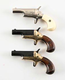 (C) LOT OF 3: COLT 4TH MODEL DERRINGER SINGLE SHOT RIMFIRE PISTOL.