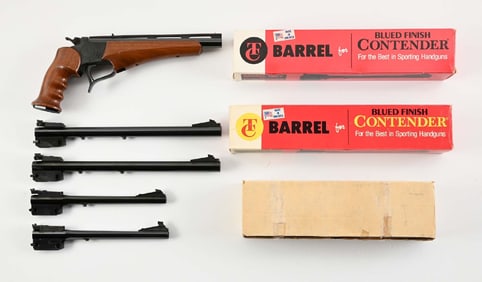 (M) THOMPSON CONTENDER RECEIVER WITH 5 BARRELS