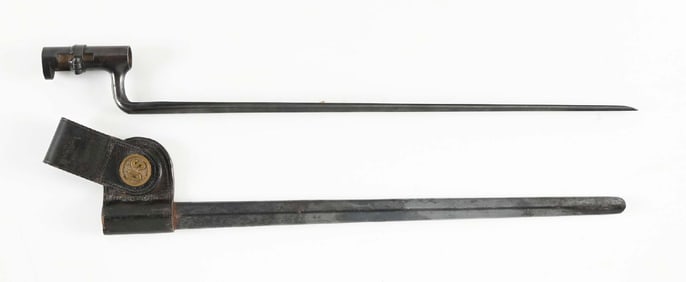 U.S. TRAPDOOR BAYONET WITH SCABBARD.