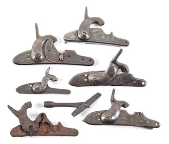 LOT OF 6: RELIC LOCK PLATES.