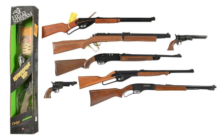 LOT OF 8: AIR GUNS AND ONE PROP GUN