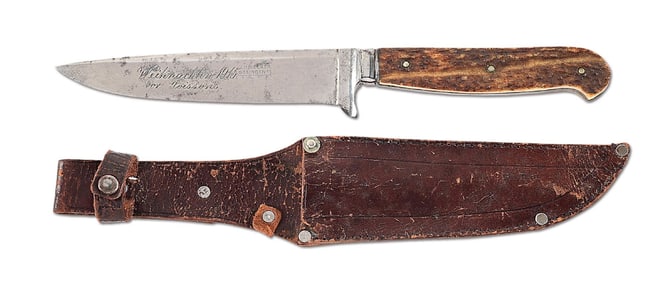 GERMAN WWI KNIFE BY SOLINGEN WITH CHRISTMAS 1915 INSCRIPTION.