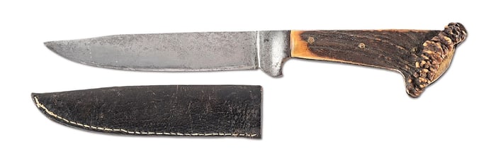 STAG HANDLED KNIFE.