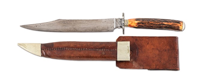 SHEFFIELD MADE BOWIE KNIFE FOR NEW YORK MARKET.