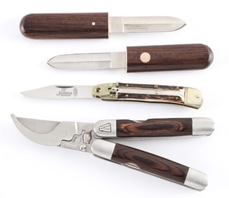 LOT OF 3: ARTHUR SOPPERA, HUBERTUS, AND LAGUIOLE KNIVES.