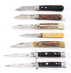 LOT OF 7: AUTOMATIC KNIVES