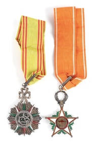 LOT OF 2: ORDER OF NICHAN IFTIKHAR AND ORDER OF OUISSAM ALAOUITE.