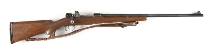 (C) SPORTERIZED K98 MAUSER BOLT ACTION RIFLE.