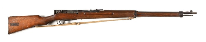 (C) JAPANESE TYPE 38 TRAINER ARISAKA BOLT ACTION RIFLE.