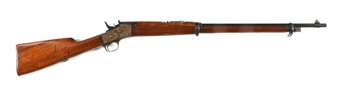 (C) REMINGTON MODEL 1905 7MM MAUSER ROLLING BLOCK RIFLE.