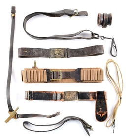 LARGE LOT OF INDIAN WARS-SPANISH AMERICAN WAR FIELD GEAR.